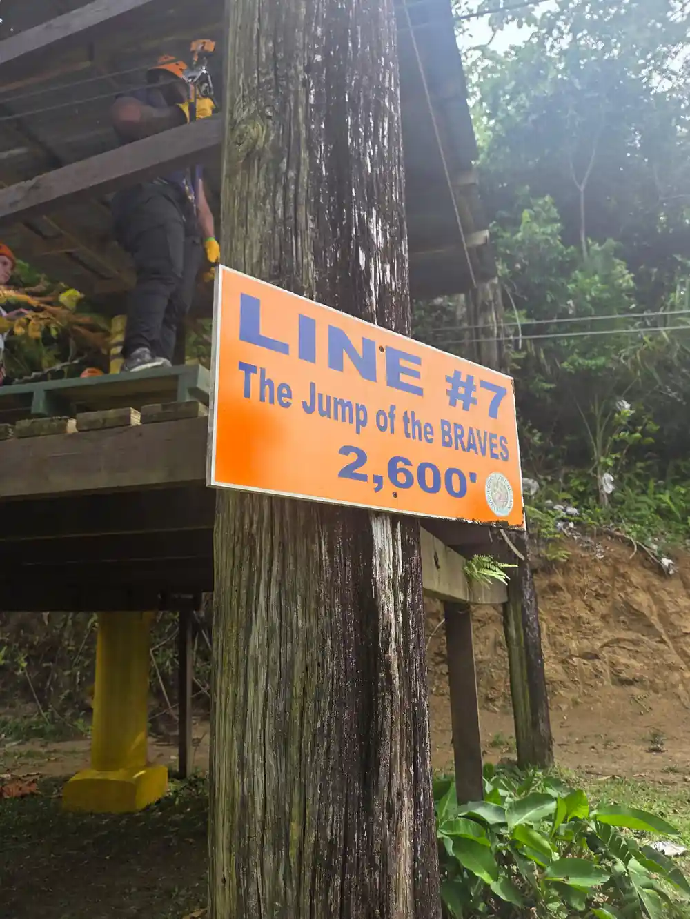 A painted sign naming one of the longer lines